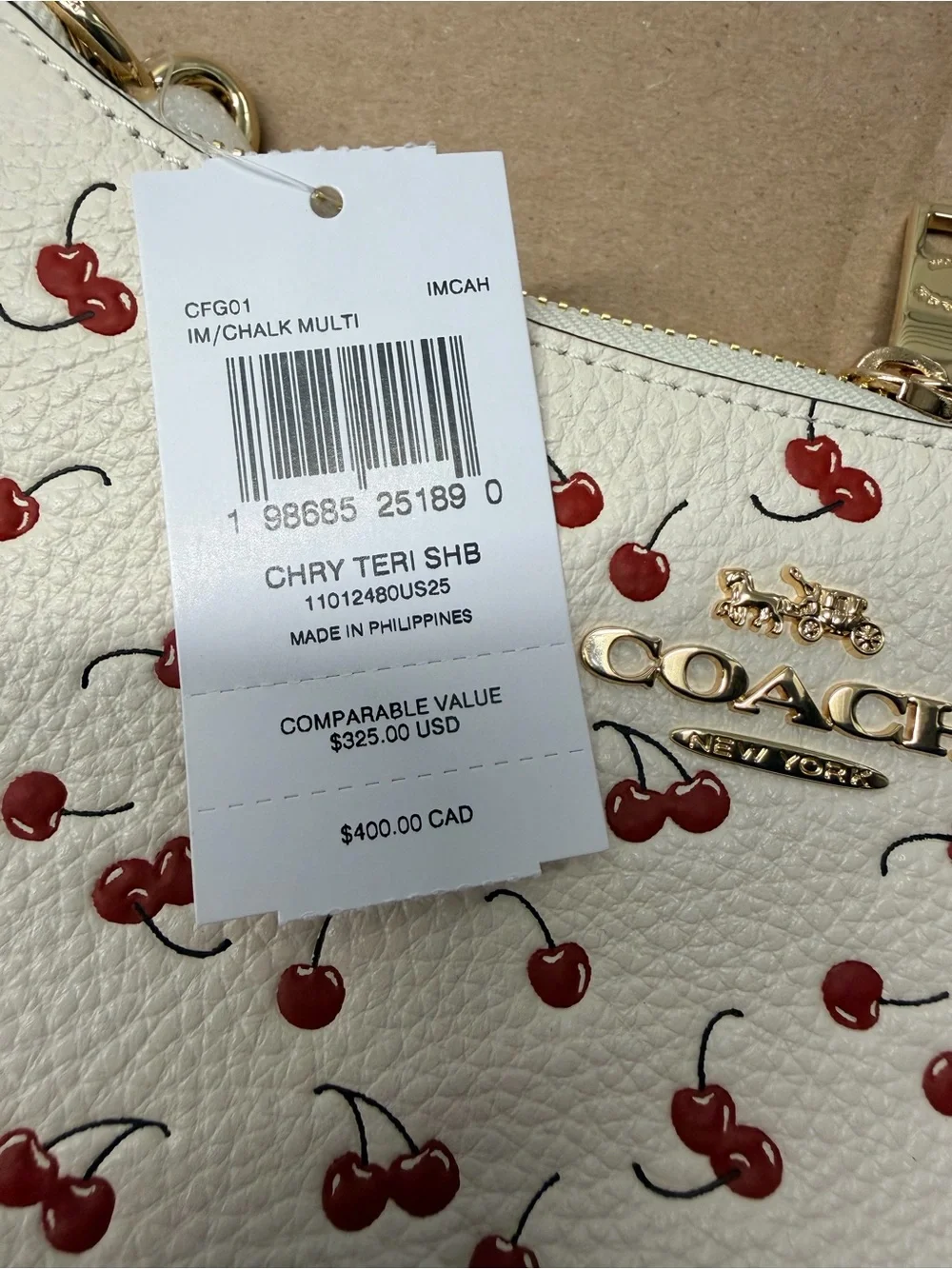 COACH Teri Shoulder Bag With Cherry Print